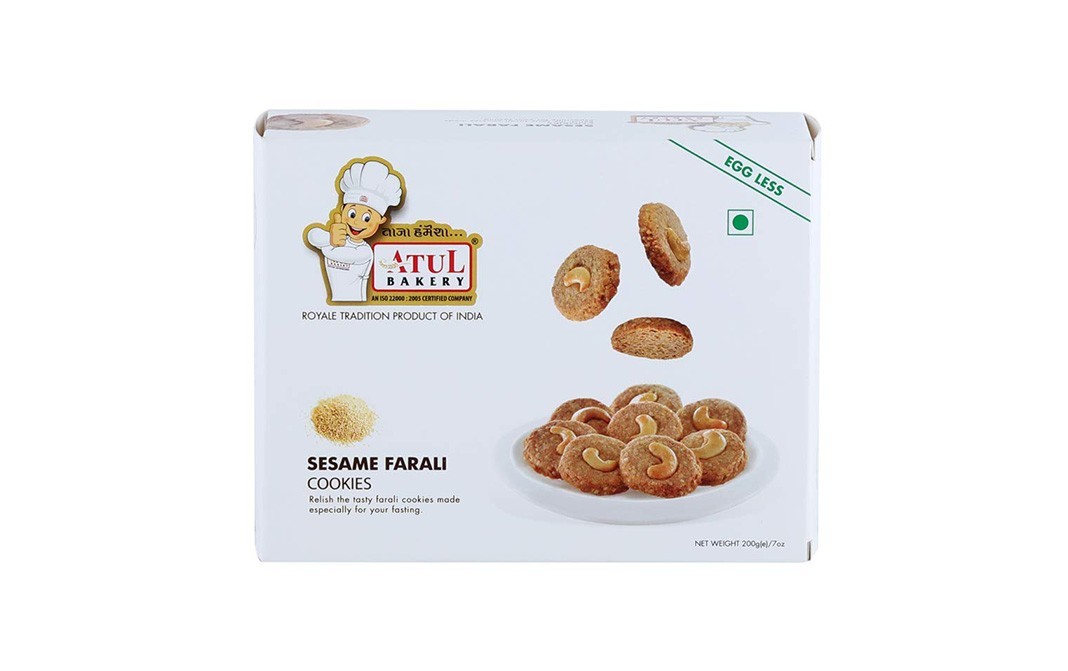 Atul Bakery Sesame Farali Cookies   Box  200 grams